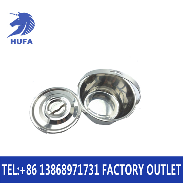 Stainless steel set pot, thickened single-bottom hand-held pot, double-layer cooking pot with lid, induction cooker pot Specification image
