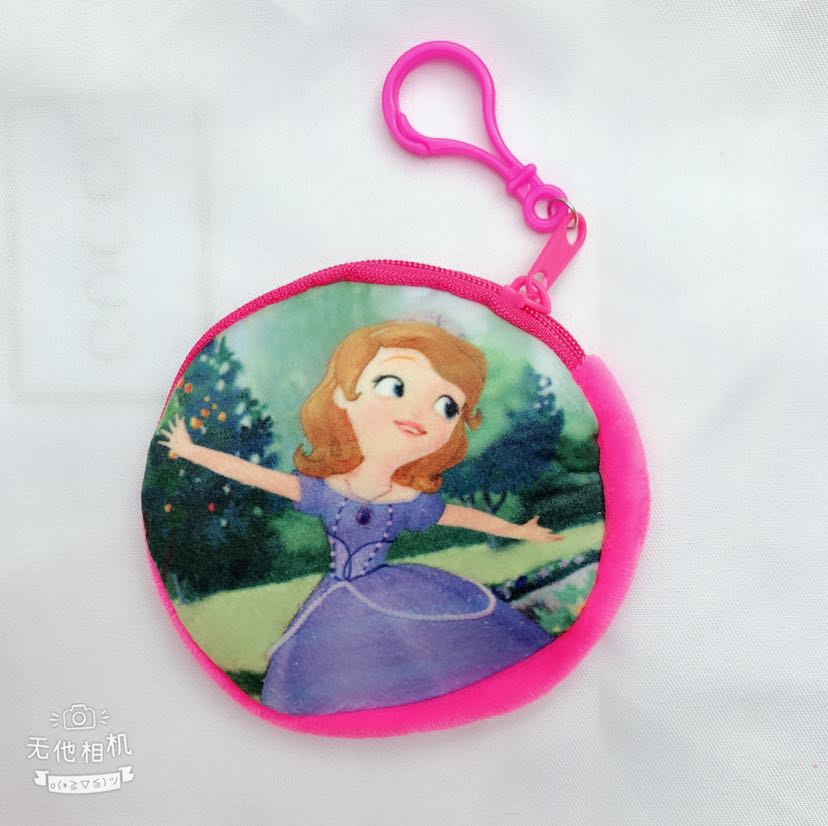 Plush wallet, coin purse, printed wallet, 10cm border wallet, Sophia wallet details Picture