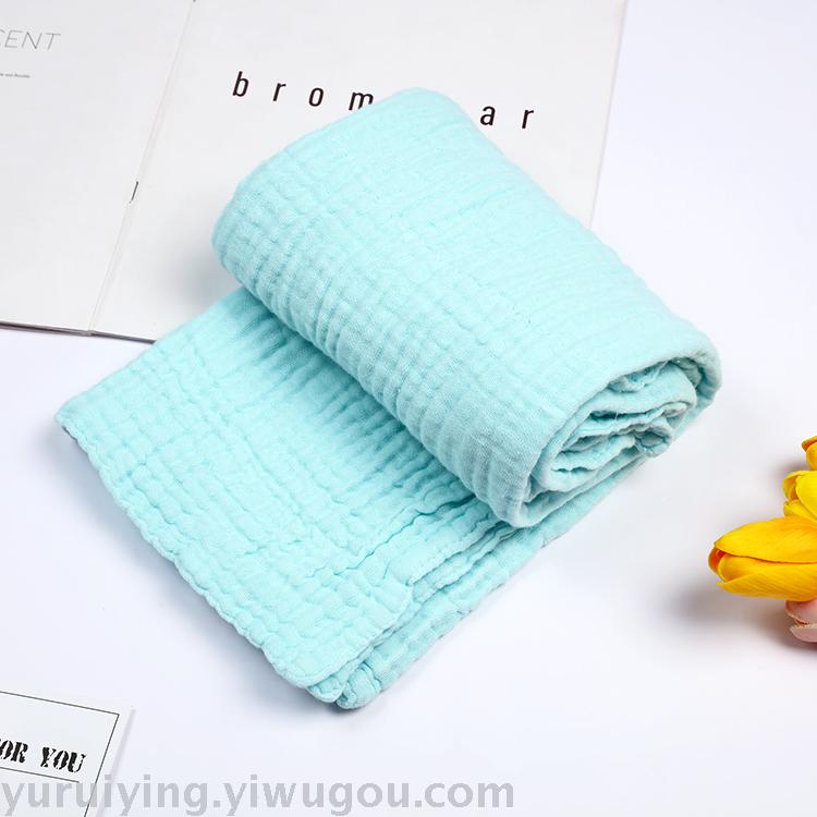 Factory direct sales of children's quilts, bubble gauze, baby bath towels, plain baby color, cartoon 6-layer blanket for newborns Application Scenario
