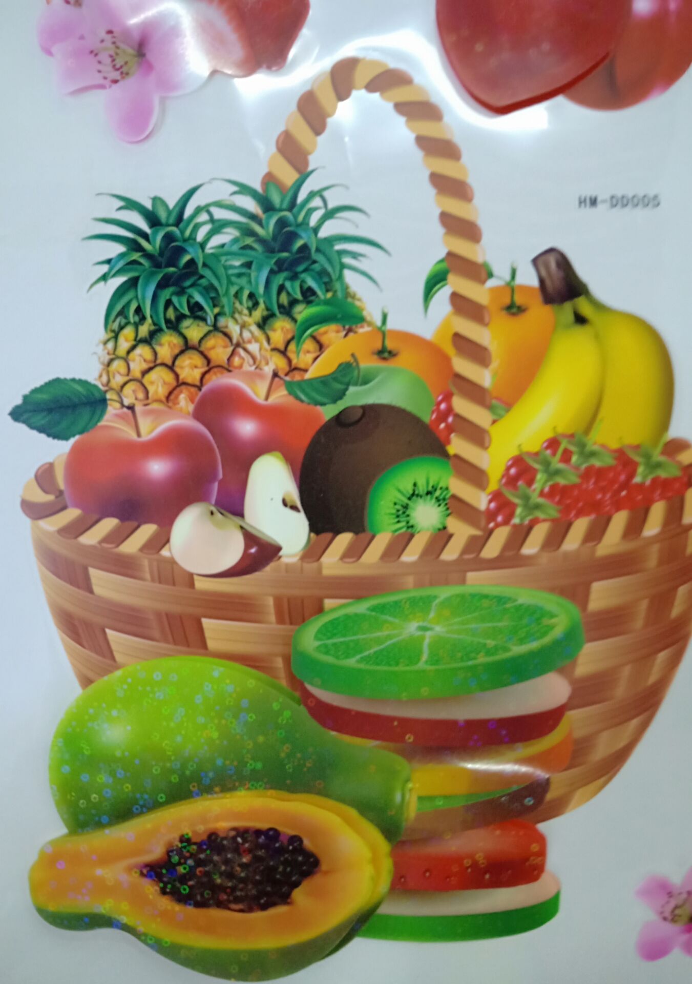 PVC fruit 8D layers of three-dimensional manual wall stick interior decoration stick thumbnail
