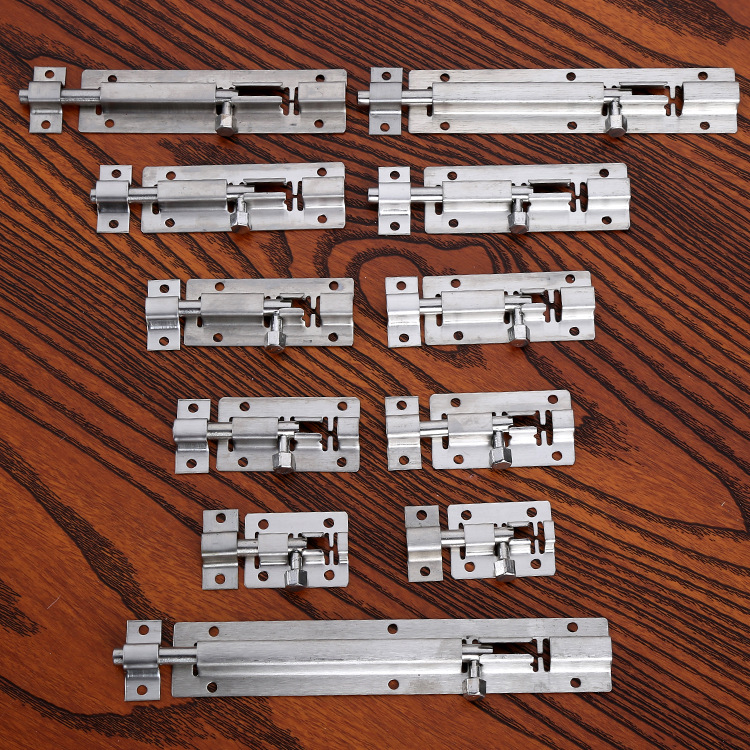 Stainless steel small square latch Cabinet Hardware accessories Square deadbolt Home door and window security anti-theft latch wholesale