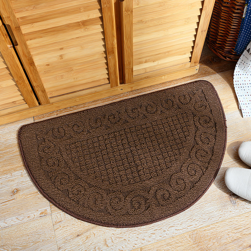 Wholesale of retro polypropylene semi-circular floor MATS, door MATS, living room carpets, bathroom and bathroom anti-slip floor MATS Specification image