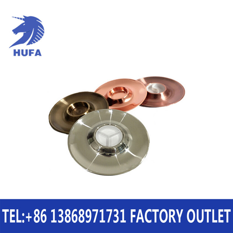 Stainless steel multi-purpose platter, finely polished non-magnetic round mirror plate, gold-plated European-style dinner plate details Picture