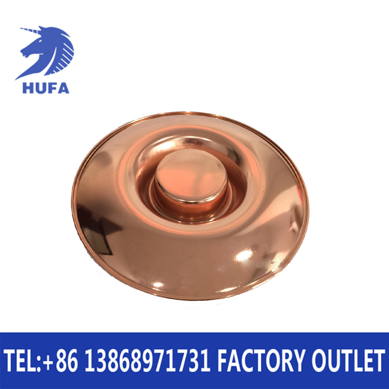 Stainless steel multi-purpose platter, finely polished non-magnetic round mirror plate, gold-plated European-style dinner plate Specification image