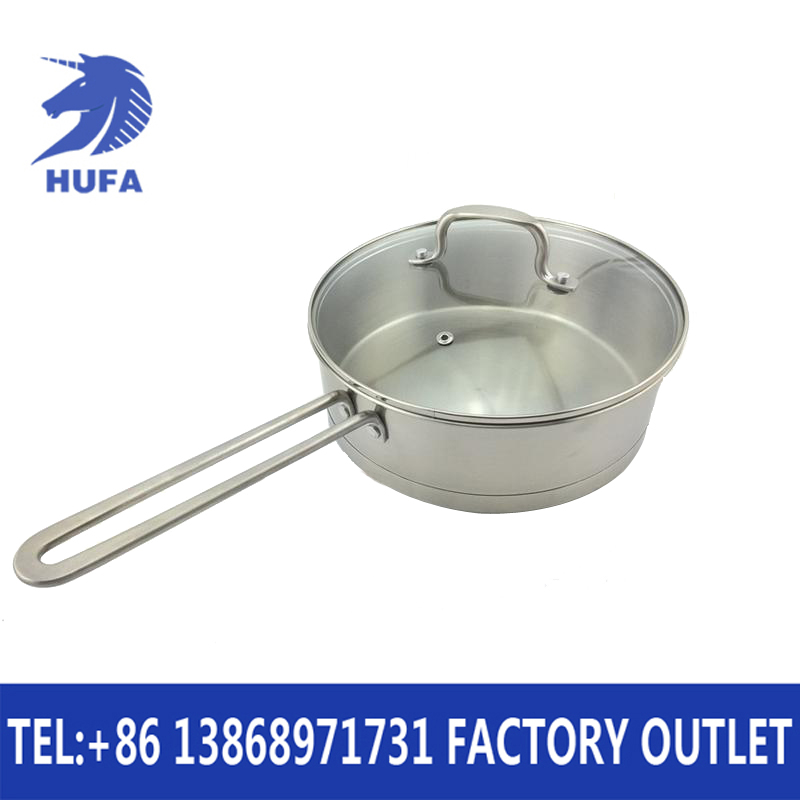 Three-piece set of stainless steel right-angle soup pot Specification image