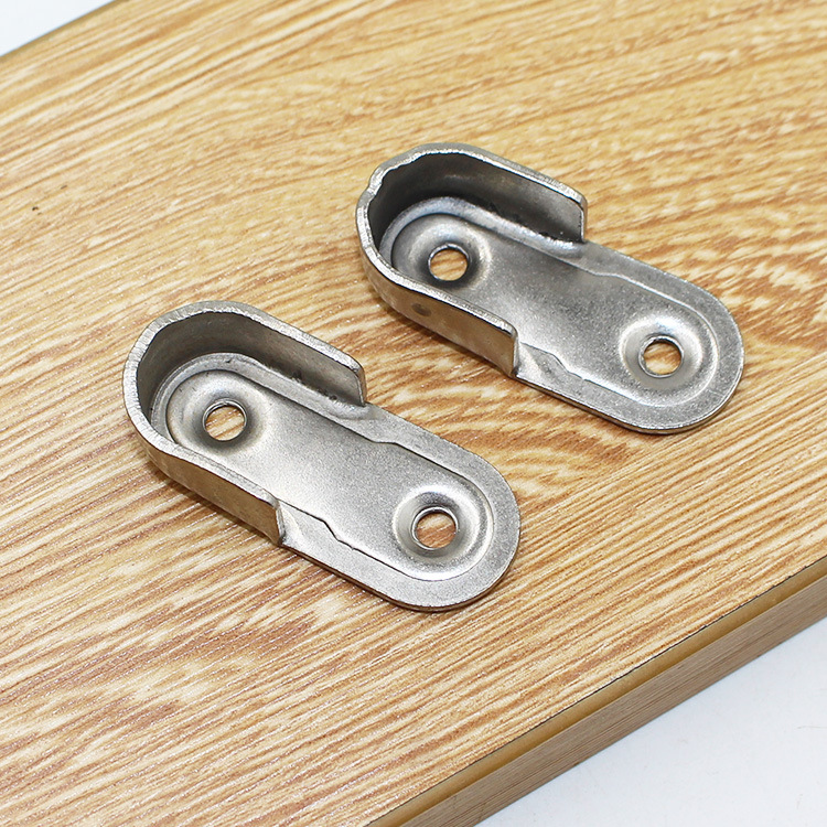 16 soporte de ropa de hierro tubo plano soporte de paso de ropa hierro engrosado tubo de ropa de galvanoplastia base de barra de ropa muebles hardware y accesorios Specification image