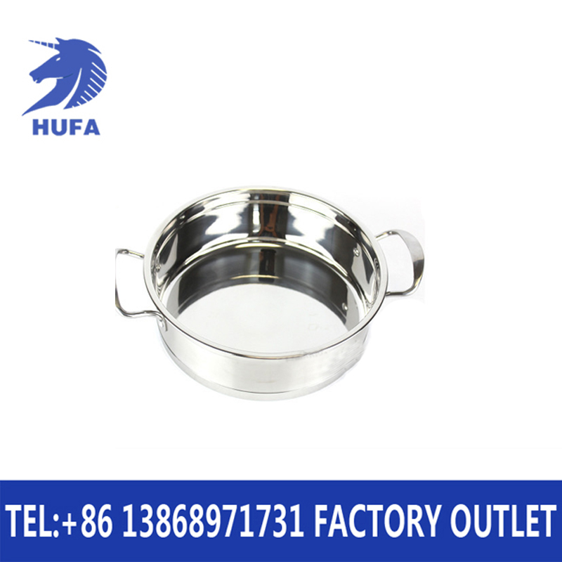 Color three-piece right-angle pot set 16/18/20cm double steel ear soup pot set Specification image