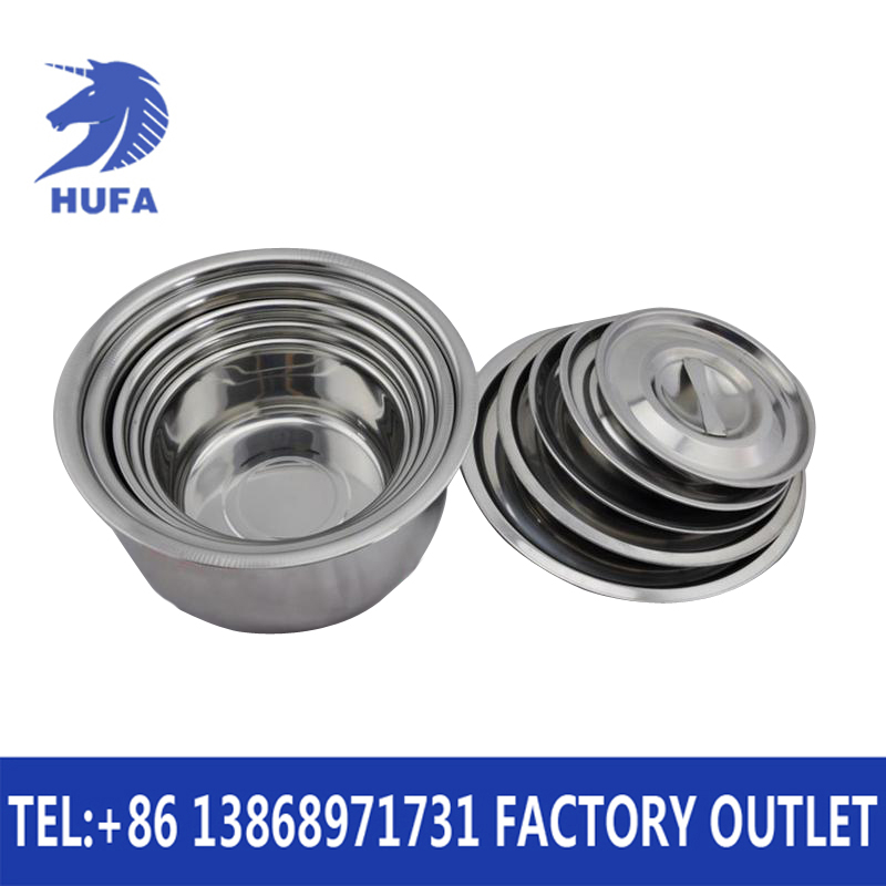 Stainless steel cooking pot 5-piece set with lid cooking VAT/cooking basin 5-piece set