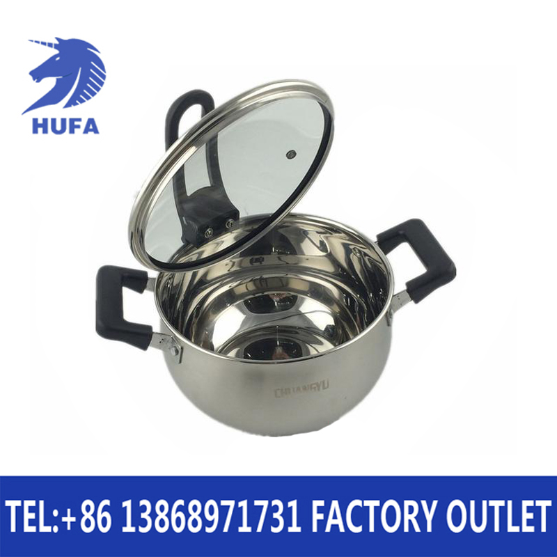 Stainless steel 12-piece set pot/outlet pot, arc-shaped pot, double-bottom pot, set pot, soup pot