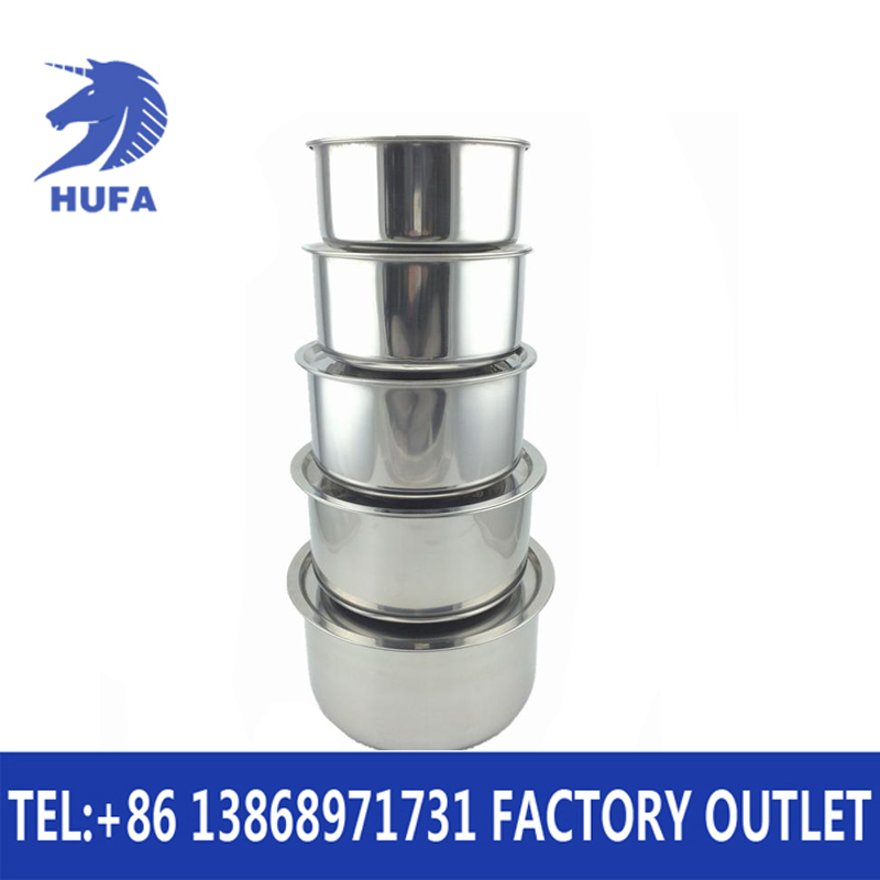 Stainless steel cooking pot 5-piece set with lid cooking VAT/cooking basin 5-piece set Application Scenario