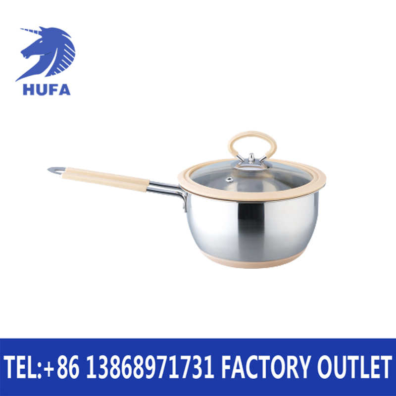 Long-handled silicone bottom stainless steel milk pot household gas induction cooker pot Application Scenario