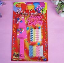 Happybirthday Spiral birthday party candles red cards with large crosses decorative craft candles