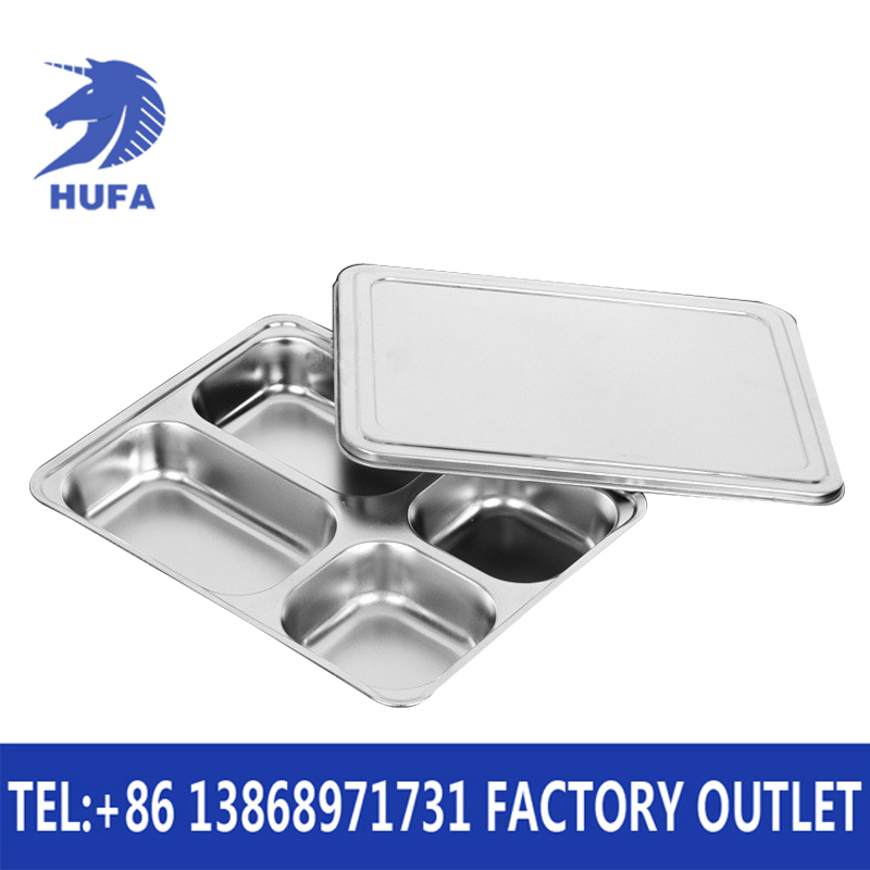 Canteen covered square and round covered fast food plates, compartments bento boxes, student and kindergarten bento boxes, plates Specification image