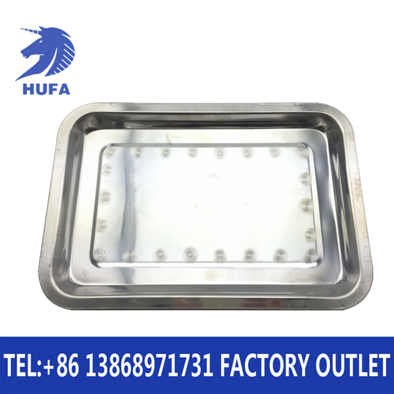 Thickened stainless steel shallow square baking trays and rectangular baking trays for hotel dining hall supplies