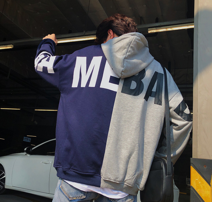 The new hooded loose hooded sweatshirt WY10 Hong Kong-style hooded casual jacket is a trendy outerwear for men and women