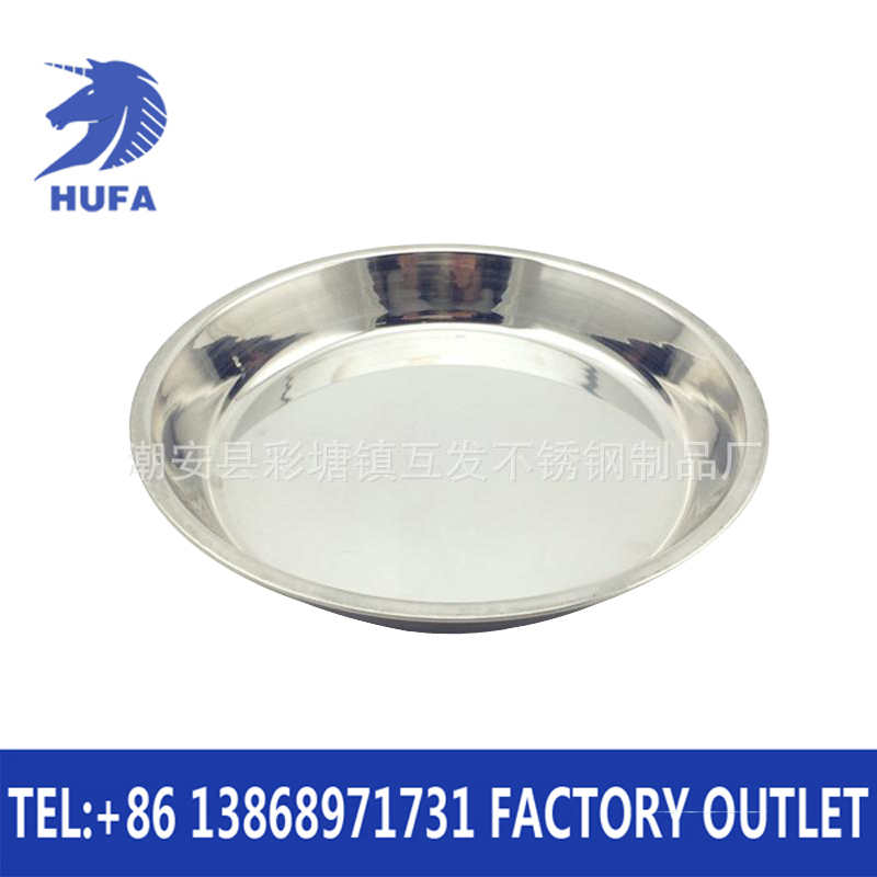 Stainless steel cake plates, beautifully polished large round plates, fruit plates, vegetable plates and cake plates Application Scenario