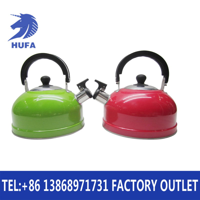 Color stainless steel whistling kettle, luxury flat-bottomed boiling kettle, whistling kettle, gift kettle, stainless steel magnetic color flat-bottomed hemispherical kettle, stainless steel pot body, uniform heating, quick boiling kettle, whistling kettle Application Scenario