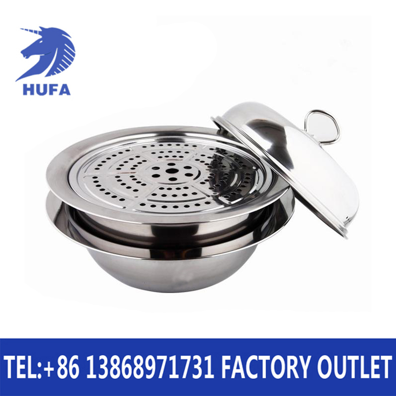 Stainless steel multi-functional steaming pot, flying saucer steamer with steaming rack kitchenware Application Scenario