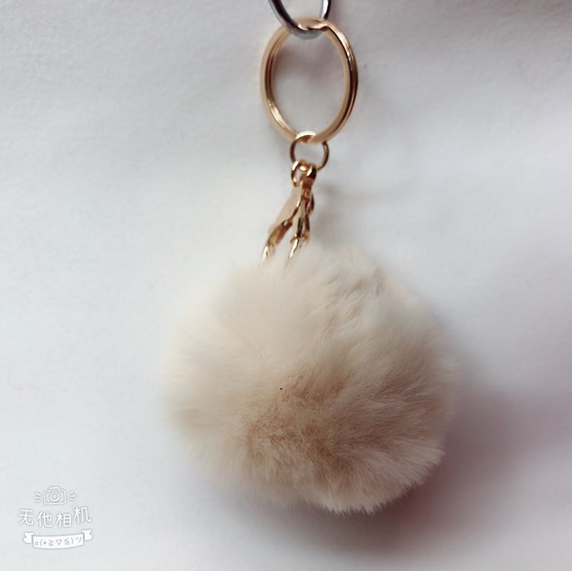 Plush toy plush pendant, counterfeit rex rabbit hairball keychain, hairball pendant details Picture