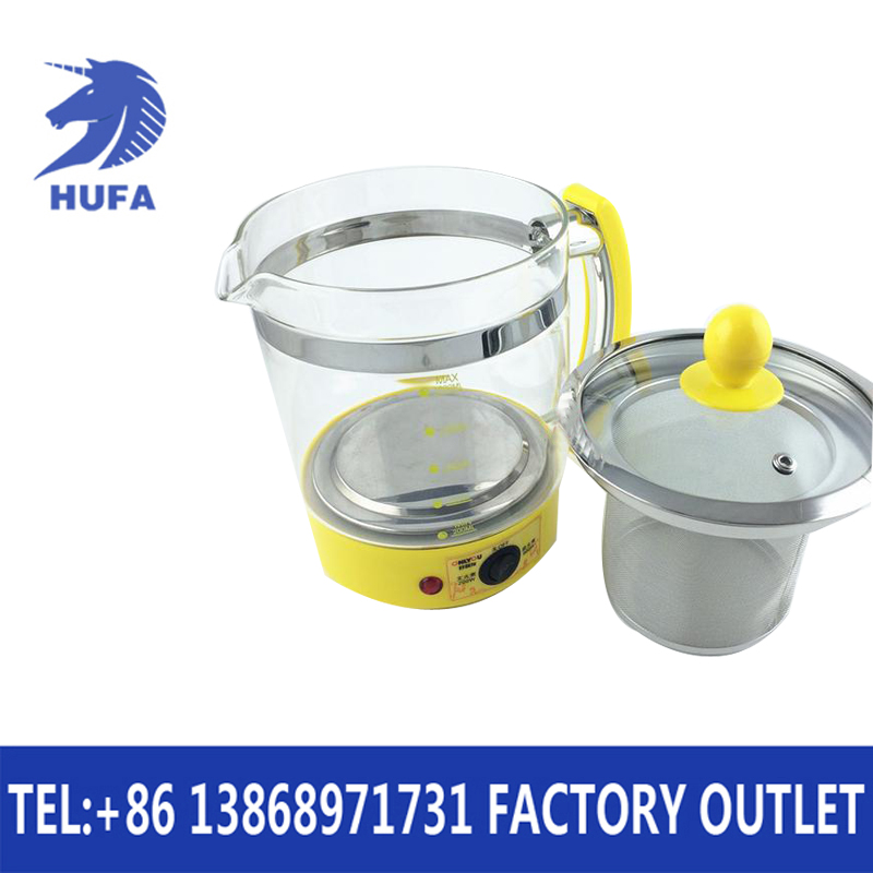 Glass health pot, decoction pot, integrated health pot, electric kettle, streamlined appearance, wide handle, comfortable to the touch, wearing filter, multi-functional in one pot, adjustable in size and power, glass pot body Specification image