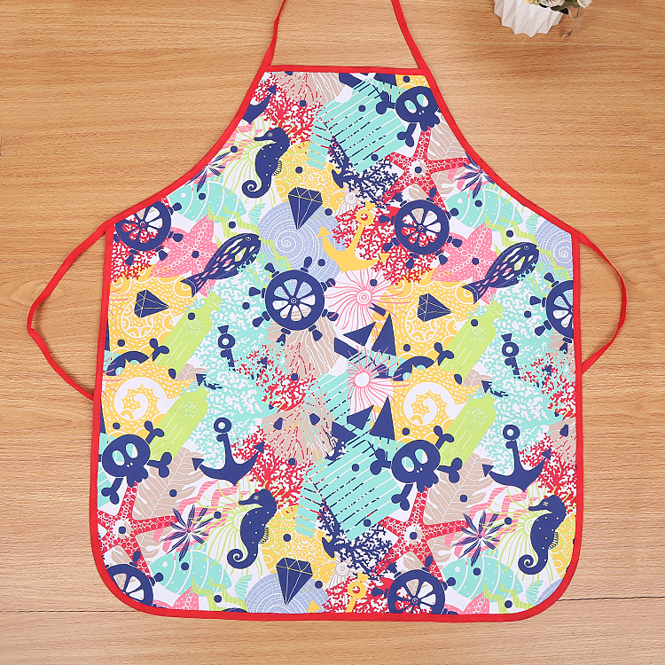 Ocean kitchen apron digital printed apron for kitchen sleeveless antifouling apron waterproof printed apron