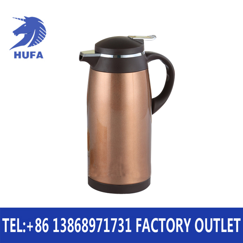 Hotel supplies: stainless steel shell, glass inner liner, insulated thermos, glass coffee pot