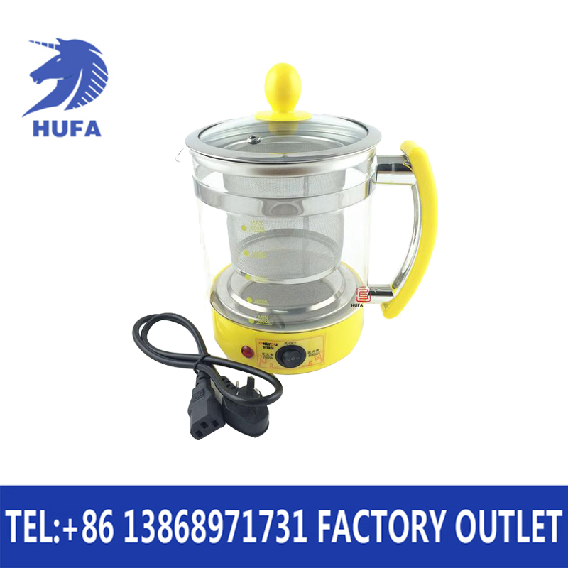 Glass health pot, decoction pot, integrated health pot, electric kettle, streamlined appearance, wide handle, comfortable to the touch, wearing filter, multi-functional in one pot, adjustable in size and power, glass pot body