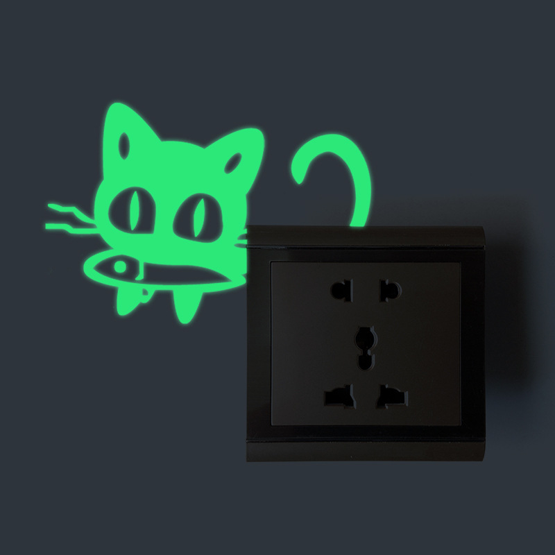 Yk001-22 Luminous Engraving Switch Paste Wall Paste Luminous Paste Living Room Bedroom Bathroom Switch Sticker Specification drawing