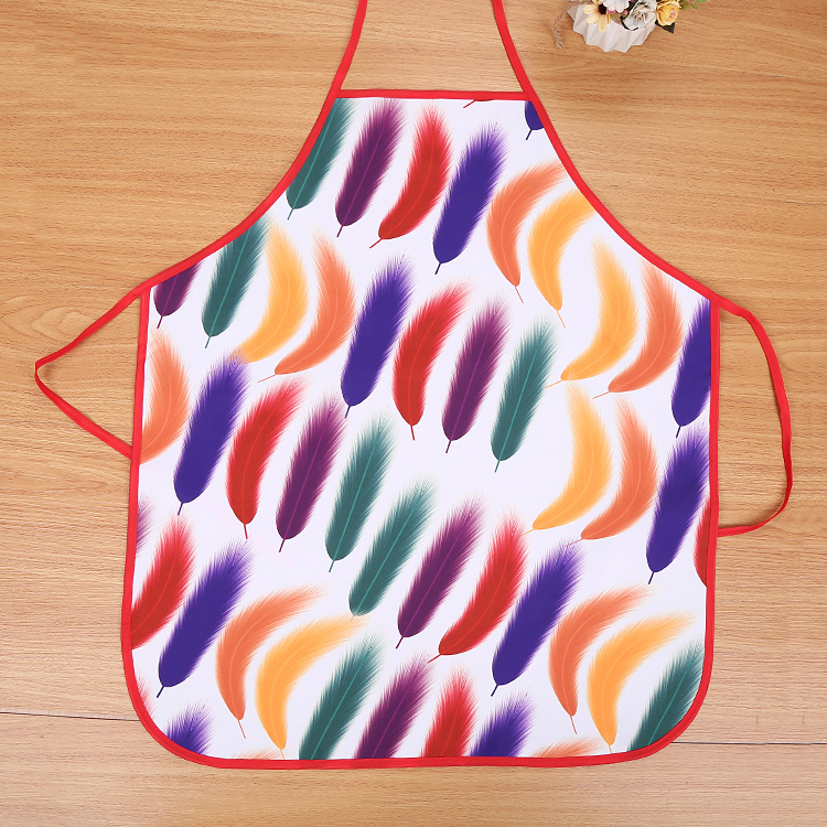 Feather aprons Digital print aprons support custom sleeveless stain resistant aprons