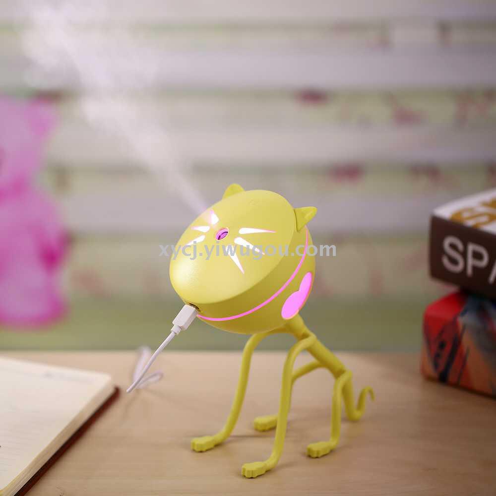 New creative and cute cartoon kitten humidifier, household ultrasonic atomization mini small USB humidifier