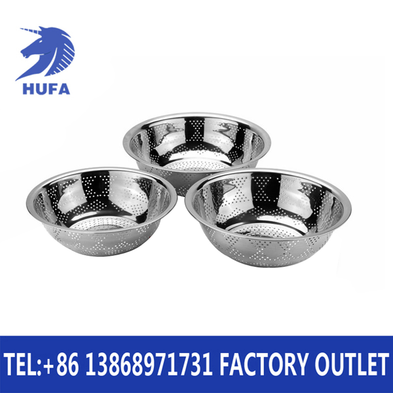 Stainless steel rice washing sieve/rice-washing basin, perforated basin, vegetable-washing basin, rice sieve details Picture