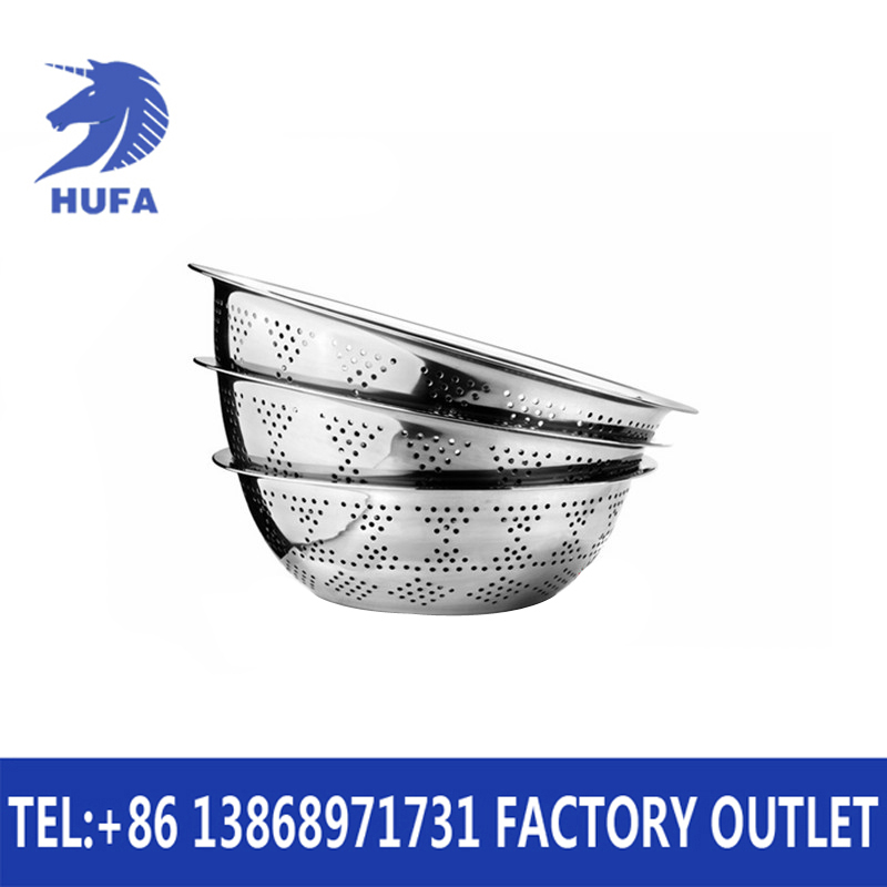 Stainless steel rice washing sieve/rice-washing basin, perforated basin, vegetable-washing basin, rice sieve Specification image