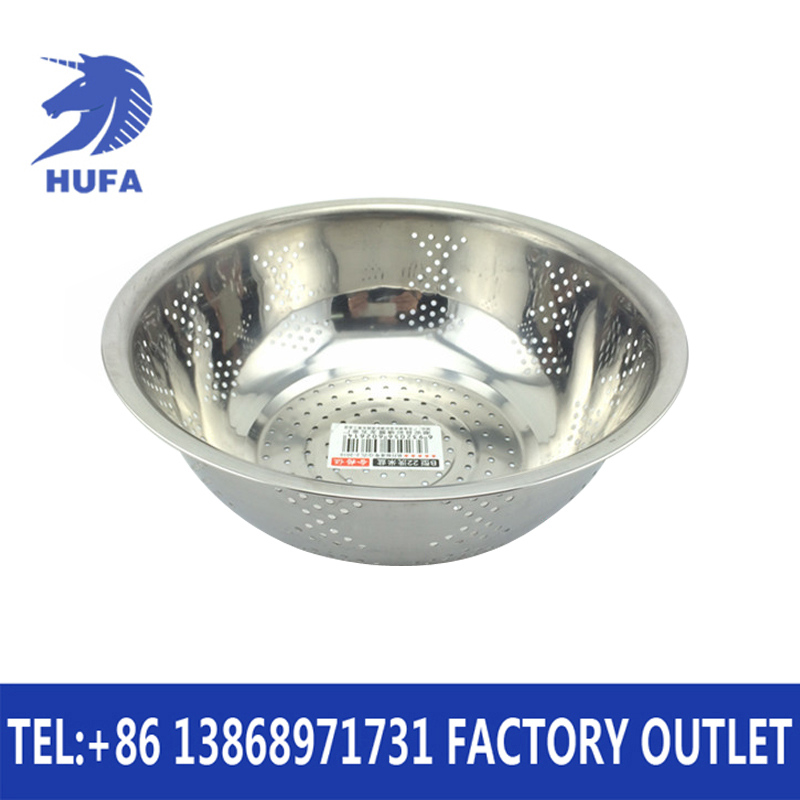 Stainless steel rice washing sieve/rice-washing basin, perforated basin, vegetable-washing basin, rice sieve
