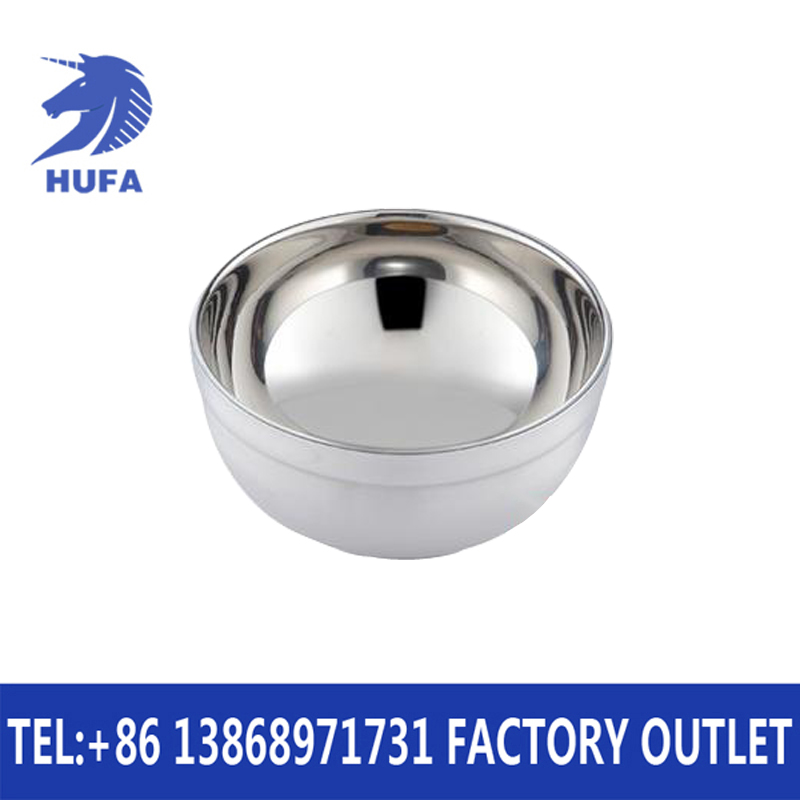 Double-layer stainless steel bowl, double-layer heat-insulating stainless steel sanding bowl, heat-insulating and heat-resistant