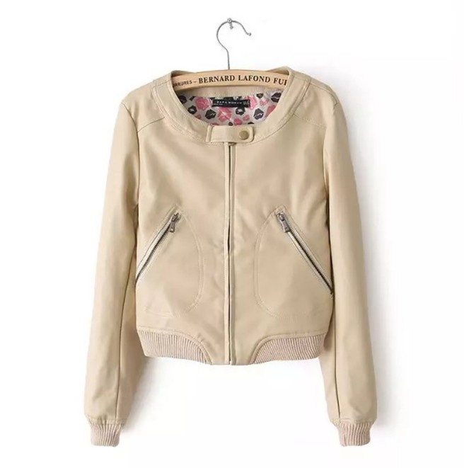 European and American PU leather trendy lapel and zipper short women's leather jacket Application Scenario