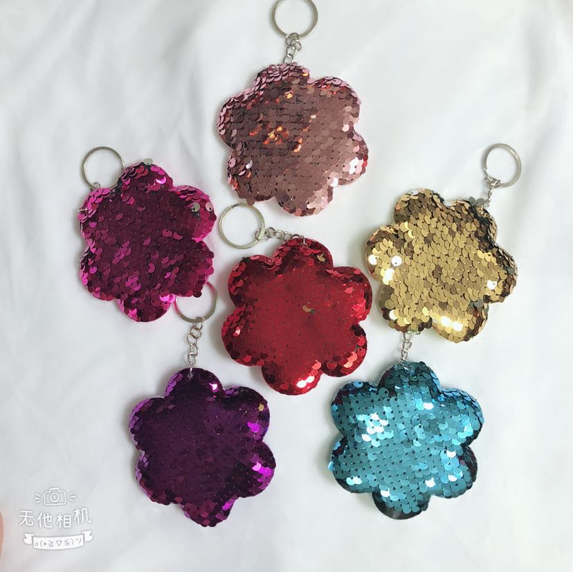 Plush toy pendant, single-sided sequin pendant, ultrasonic embossed accessory, small flower sequin pendant, gashapon box set details Picture