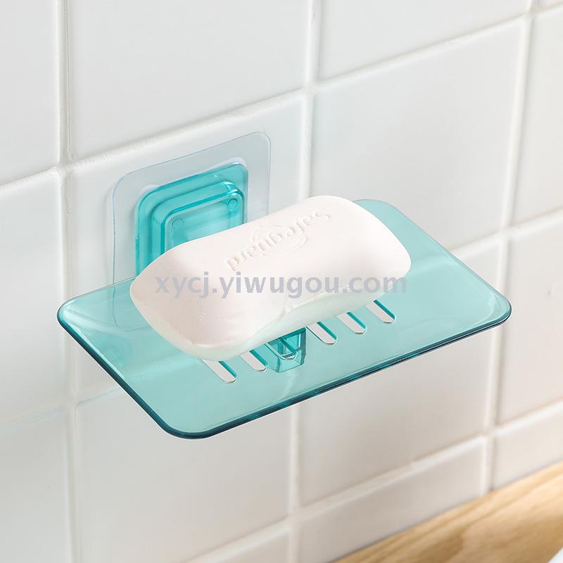 Non-punching wall-mounted crystal soap box, bathroom suction wall soap rack, draining soap box, bathroom soap box details Picture