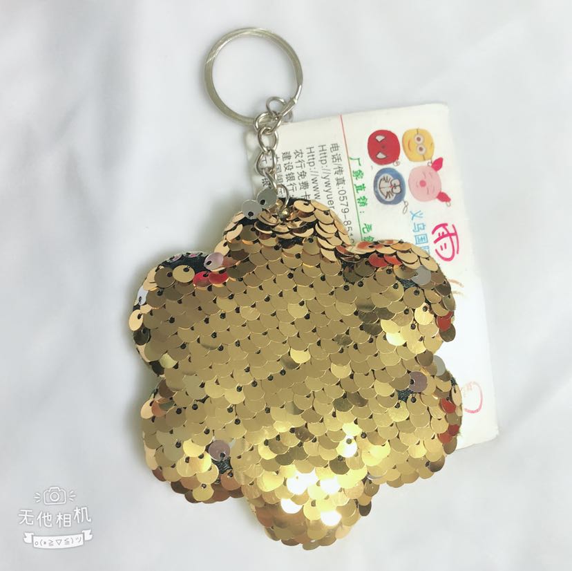 Plush toy pendant, single-sided sequin pendant, ultrasonic embossed accessory, small flower sequin pendant, gashapon box set Specification drawing