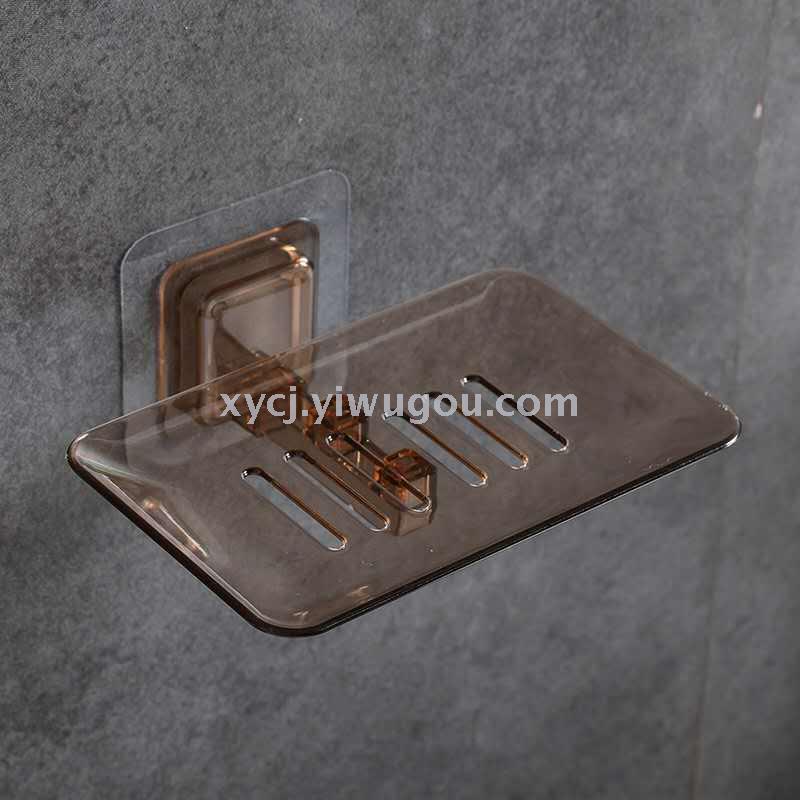 Non-punching wall-mounted crystal soap box, bathroom suction wall soap rack, draining soap box, bathroom soap box Application Scenario