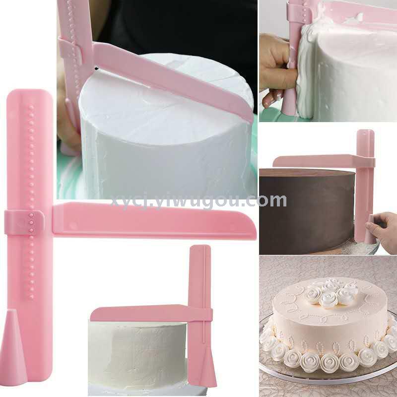 2pcs可调节高度抹平器 奶油翻糖蛋糕刮板 蛋糕表面处理工具