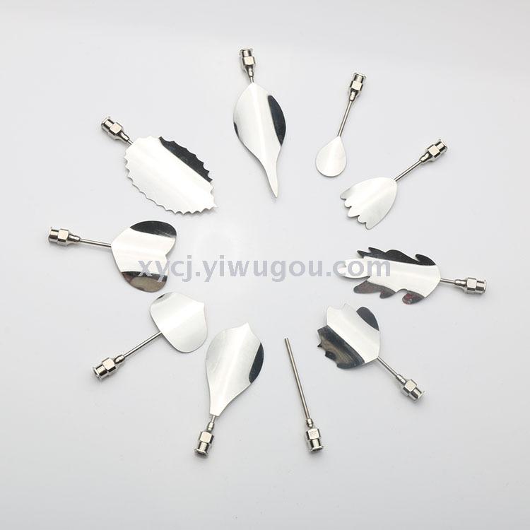 3D jelly flower mold, pudding piping, cake piping tools, 10-piece set, stainless steel engraved mold details Picture