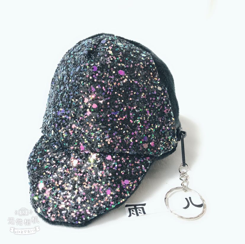 Coin wallet, plush wallet, hat wallet, sequined hat wallet details Picture