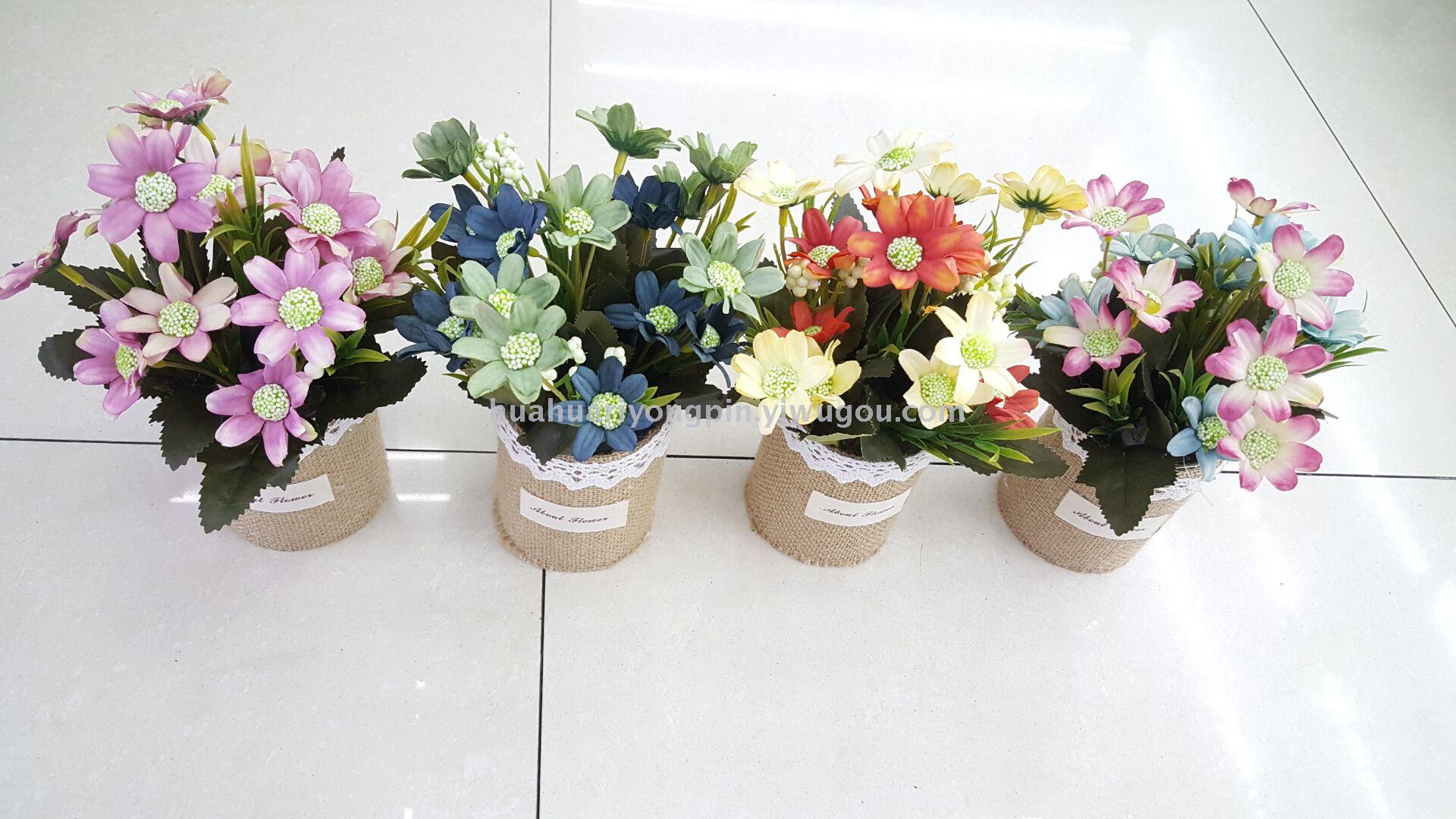 New imitation flower sun chrysanthemum bonsai fake flower crafts decoration hand