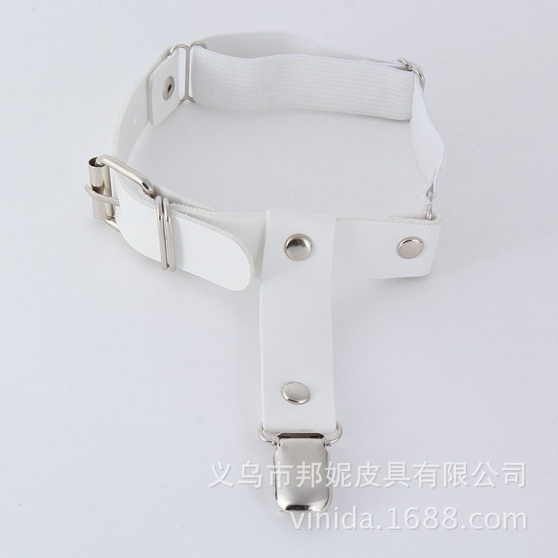 Factory direct sales of European and American Harajuku leather punk street dance thigh leg rings, shaping hosiery straps, foot rings and pendants wholesale details Picture