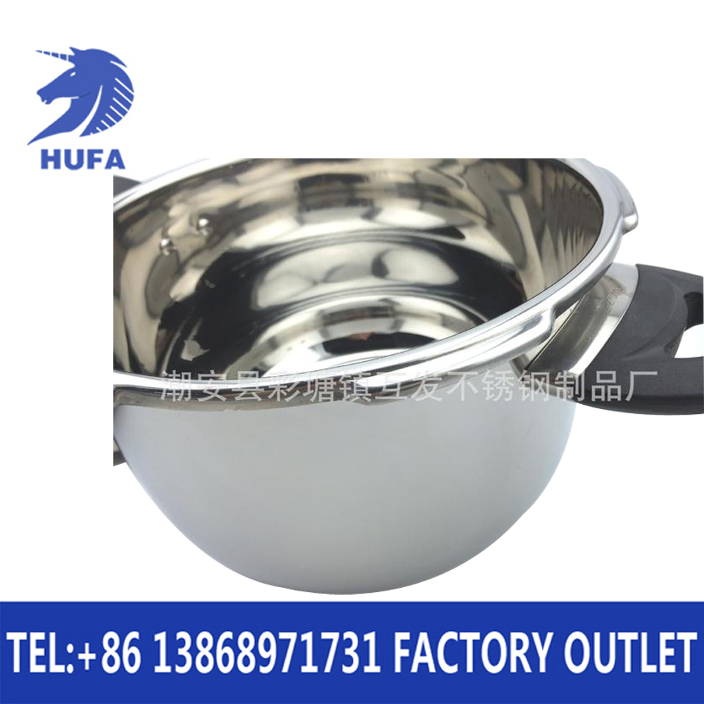 202 stainless steel pressure cooker multi-layer composite bottom new process pressure cooker rotating cover details Picture