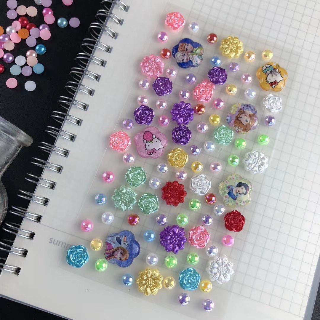 New electroplated acrylic creative stickers, medium-sized heart-shaped plum blossom acrylic stickers for mobile phone stickers Application Scenario