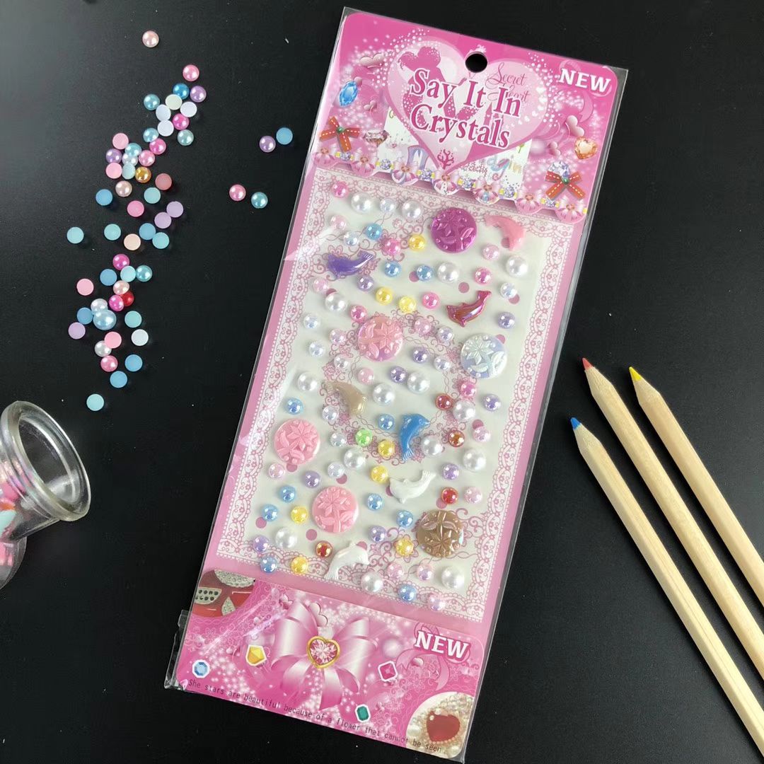 New YX-012 acrylic shape unique color electroplating mobile phone sticker acrylic