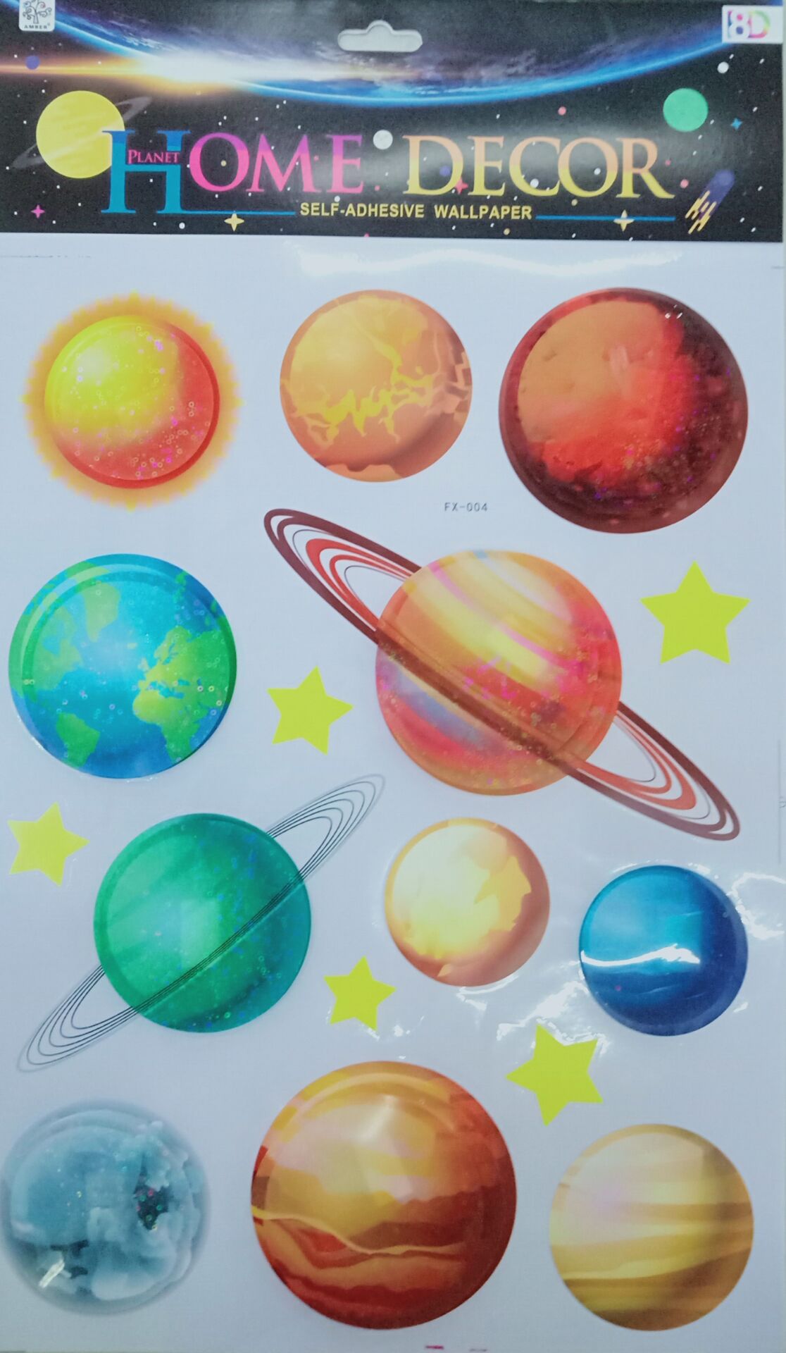 Planets and other aerospace design 7D three-dimensional PVC interior decoration wall layer upon layer