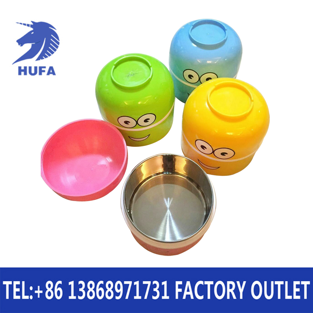 Children's rice bowl, big eyes, cute stainless steel lunch box, cartoon bento box Specification image