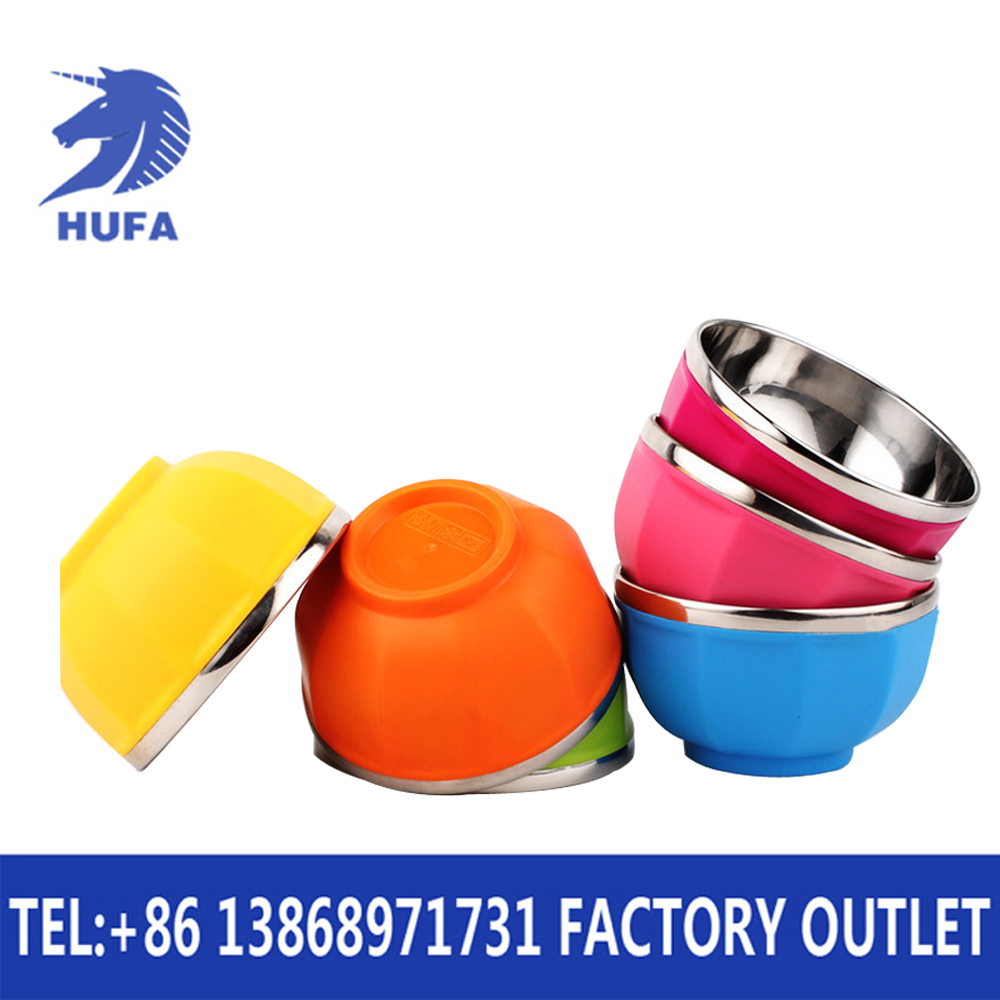 Factory direct sales of 6-piece set of colored children's bowls for retail, shockproof and heat-resistant details Picture